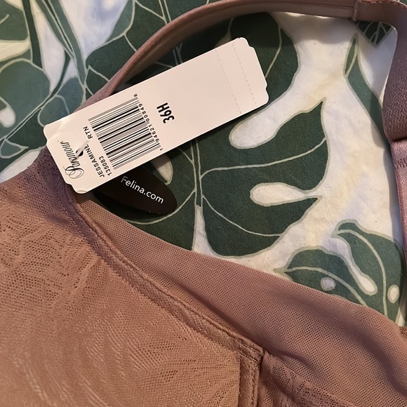Paramour By Felina Jessamine Bare Necessities mauve lace underwire side support - Picture 3 of 3